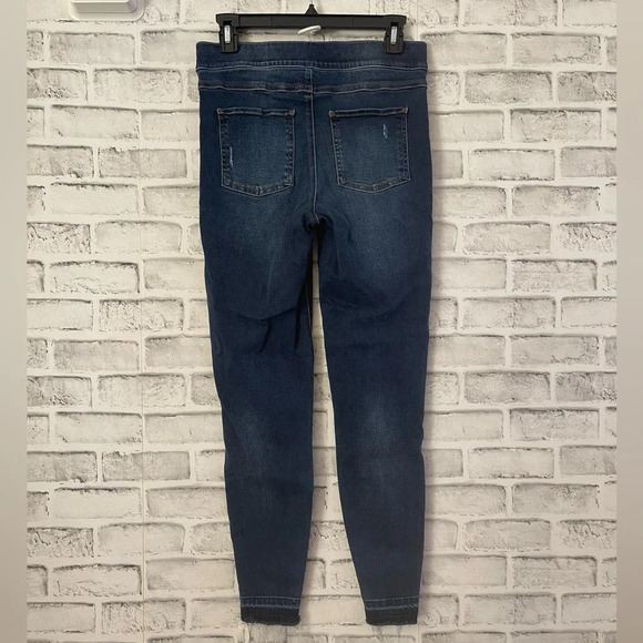 Women’s SPANX dark wash pull on skinny stretchy fit jeans Medium - Picture 2 of 6